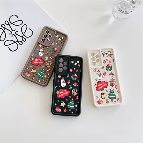 Cute Christmas Case For Samsung Galaxy M54 F06 M16 M15 M34 M23 M31 M51 A22 M30S M20 M11 A31 A51 A71 A70 A50 A30 A13 A12 A03 A73