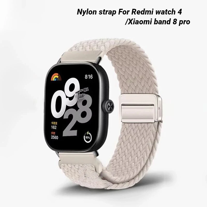 

Нейлоновый ремешок для Redmi Watch 4, магнитный ремешок для часов для Xiaomi Band 8 pro, сменный спортивный ремень для умных часов, женский и мужской браслет