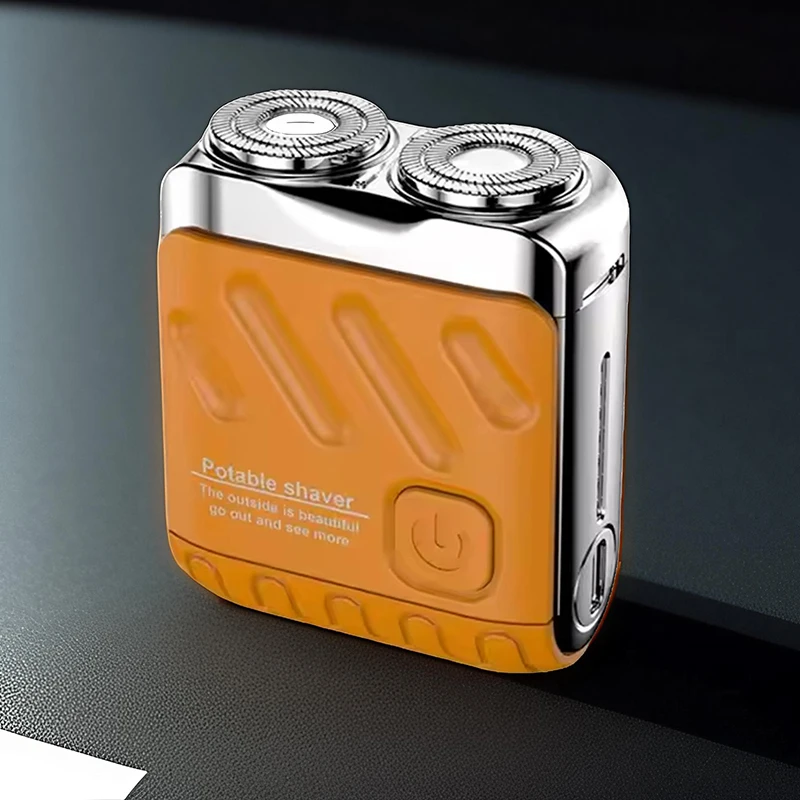 

Mini USB charging pocket size portable electric shaver, double-blade men's household shaving tool for facial use