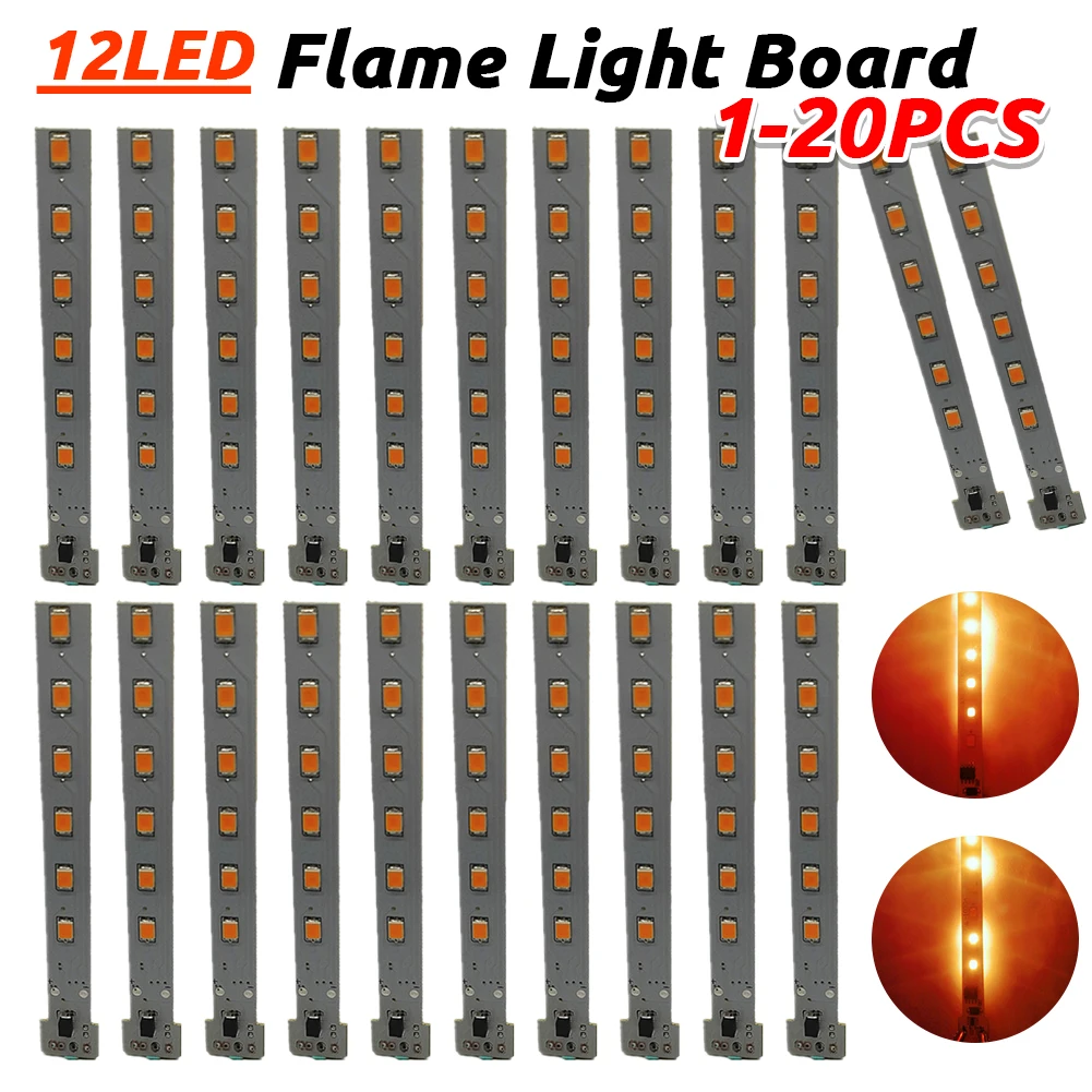 20-5PCS Solar Flame Lamp Circuit Board Solar Candle Lamp 1.2V Circuit Control Drive Board with 12 LED 1.2V Ni-MH Battery Powered