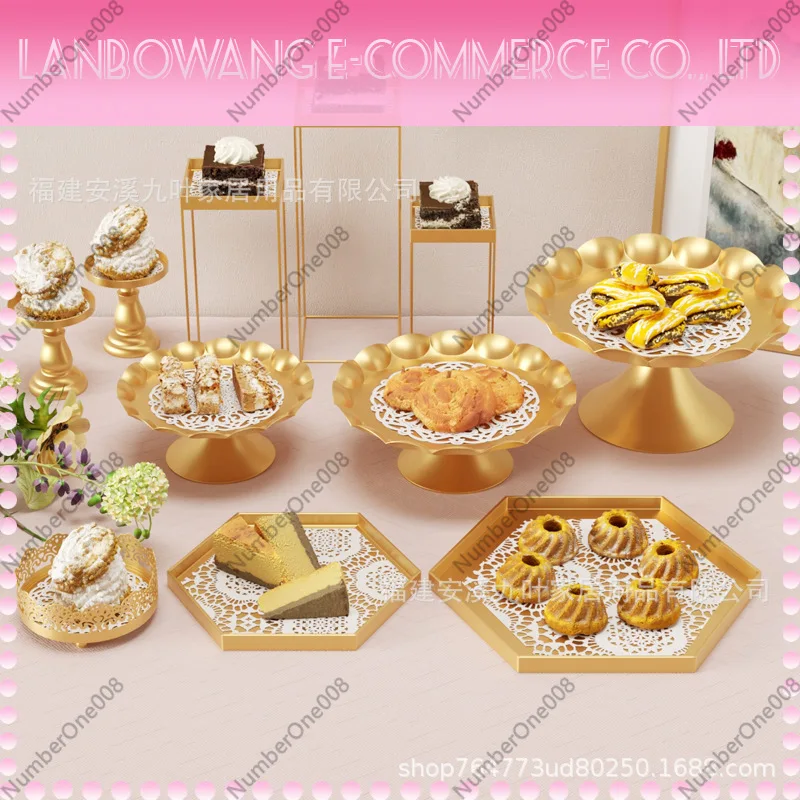 3 Tier Gold Cake Stand Set Tiered Dessert Display Rack for Wedding Party, Detachable Fruit Cupcake Stand 3 Tier Server