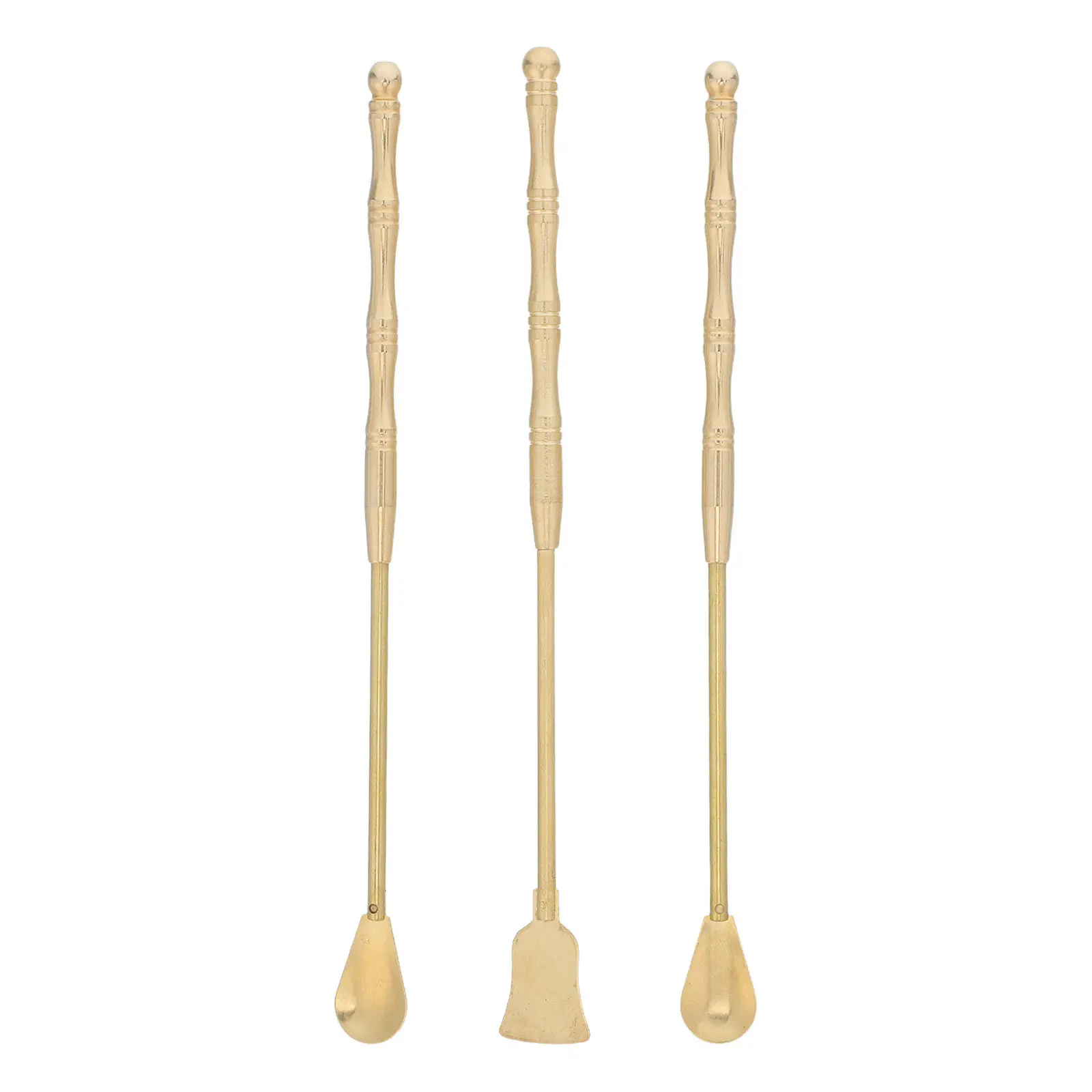 

1 Set Brass Incense Shovel and Spoon Kit Detachable Long Handle for Yoga Tea Incense Burner Tools