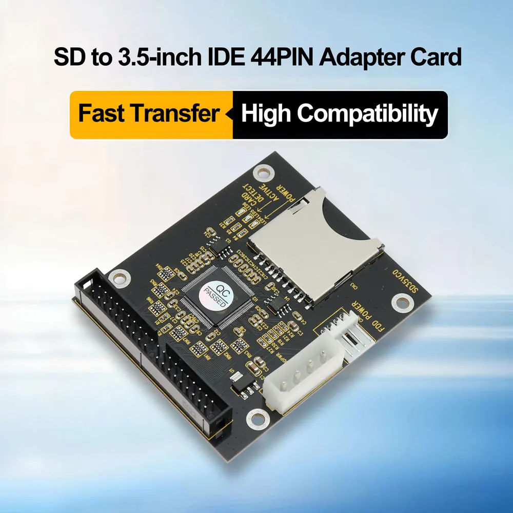 Karta adaptera SD na IDE 40-pinowe złącze żeńskie 3.5 Karta pamięci SD do komputera stacjonarnego, odpowiednia do komputerów PC