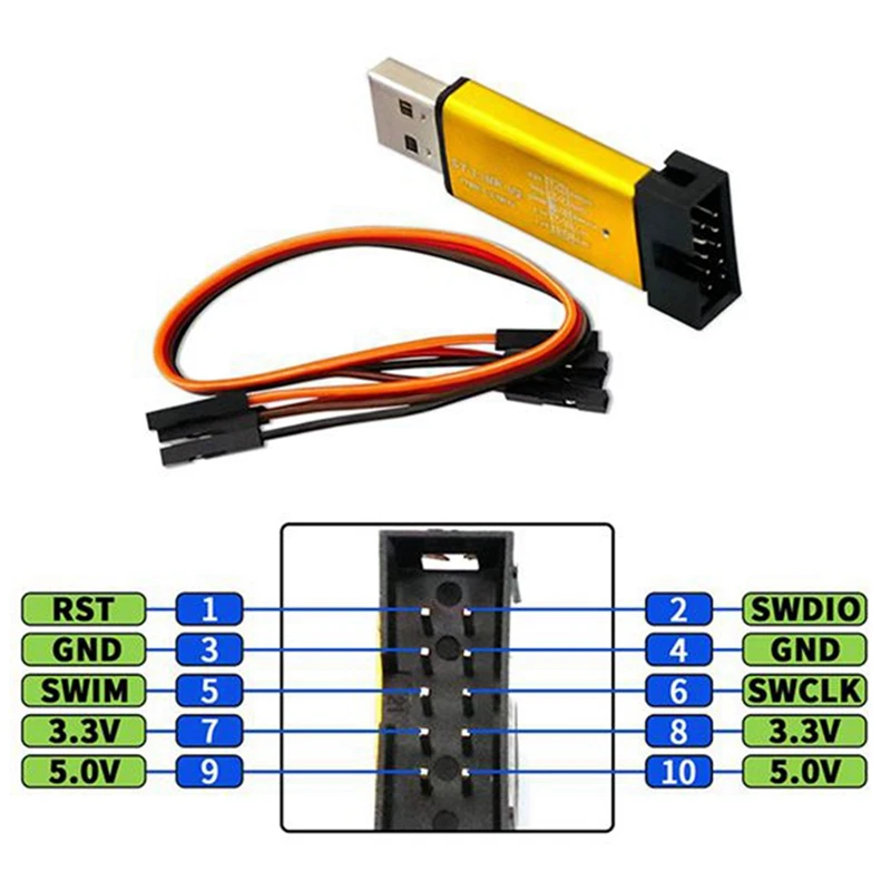 ST-Link V2 Programming Unit Emulator Downloader + 40Pin STM32F103C6T6 ARM STM32 SWD Minimum System Board Micro-USB