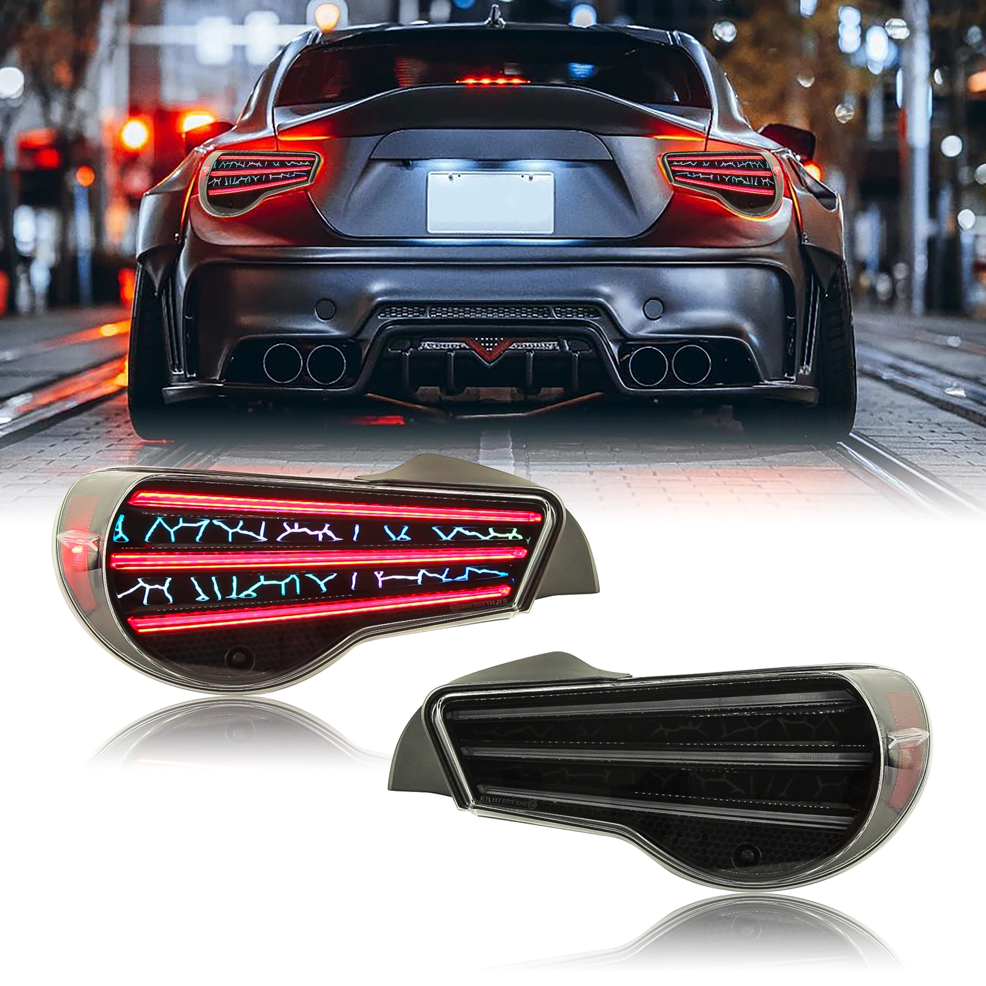 RGB model Full LED Tail Lights For  86 GT86 & Subaru BRZ & Scion FR-S 2012-2020