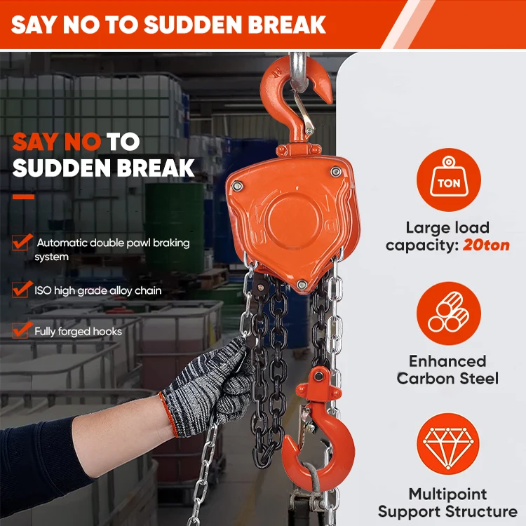 Wholesale Stainless Steel Load Chain 20 Tons Manual Chain Blocks Pulleys Hoist