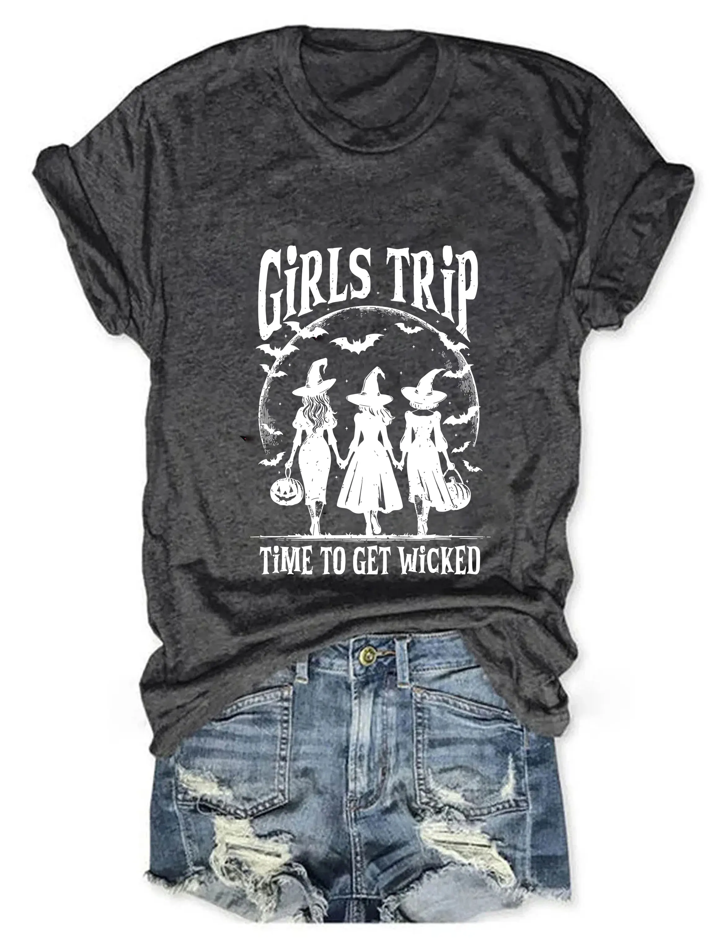 Girls Trip Salem Witch Shirt Halloween Shirt Girls Trip T-shirt Time to Get Wicked T-shirt Salem Massachusetts Tee Halloween Tee