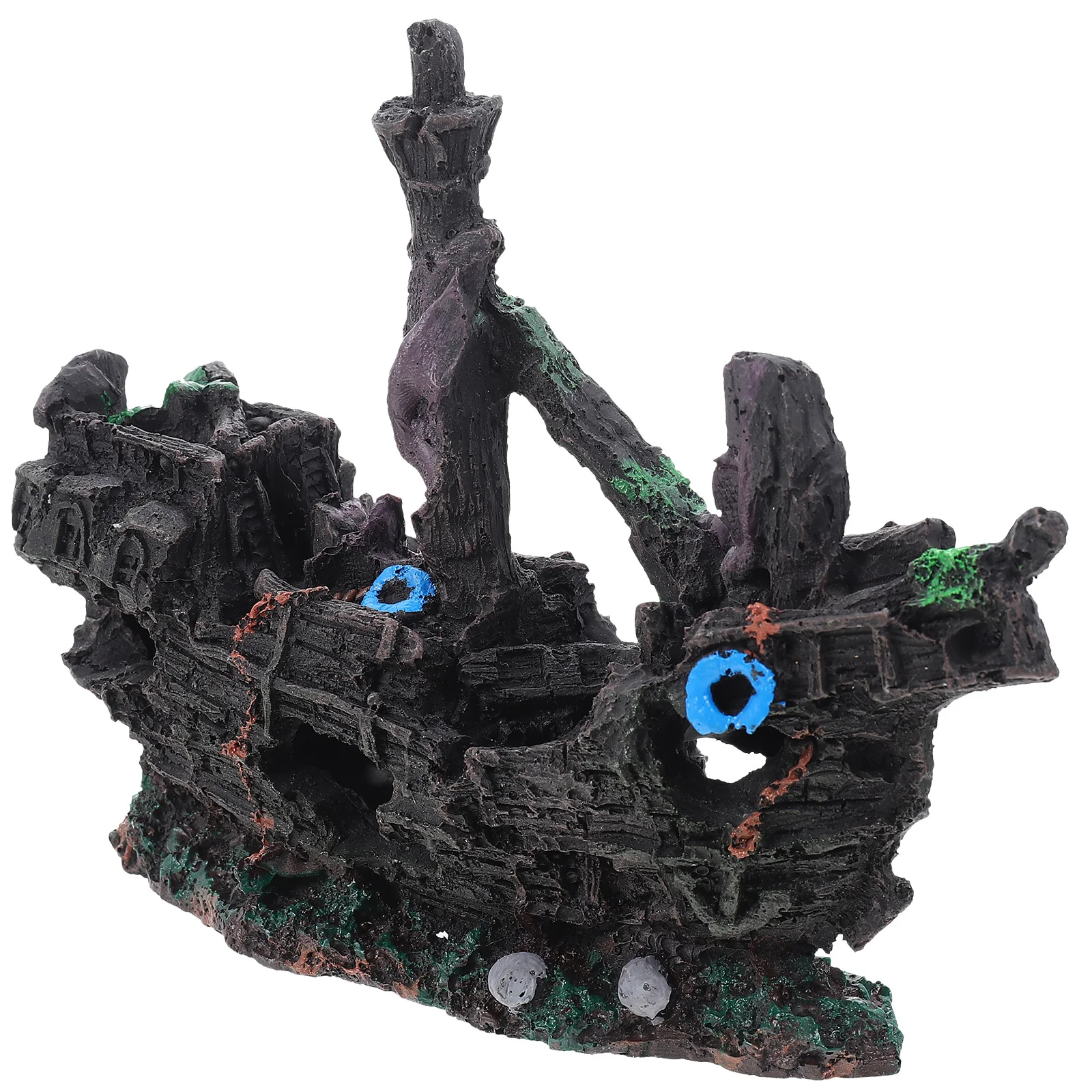 

Durable Resin Pirate Shipwreck Aquarium Decoration Realistic Fish Tank Boat Ornament Fish Hiding and Playing Place