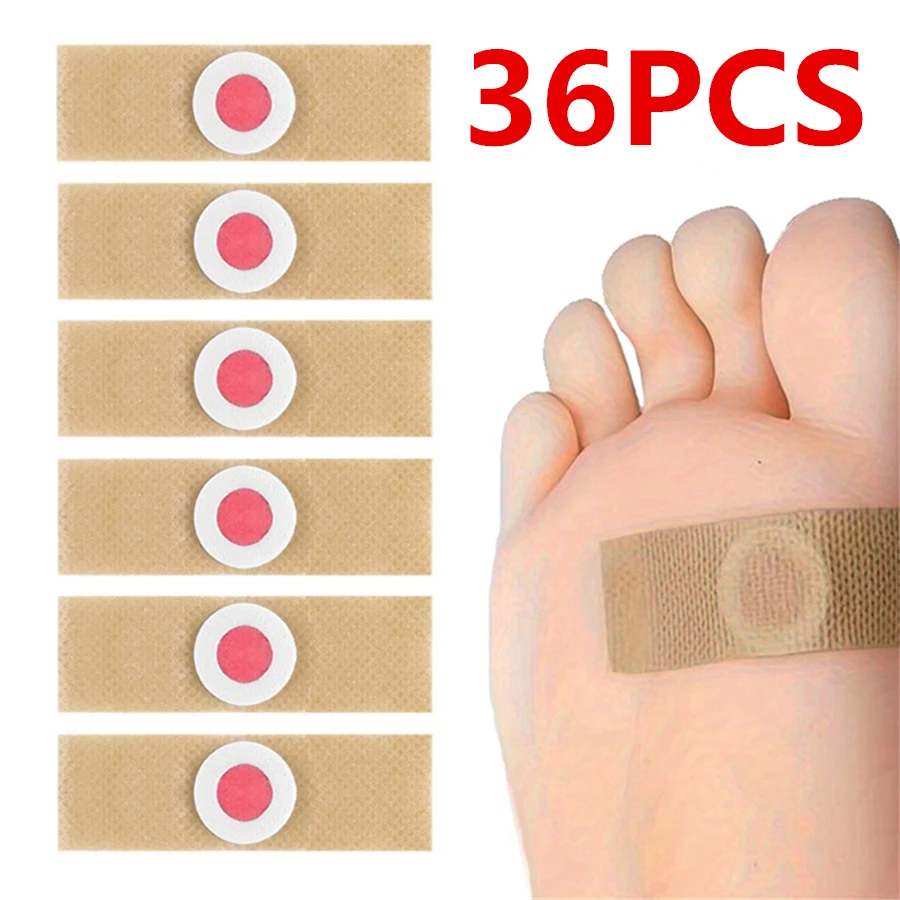 36Pcs Foot Corn Removal Plaster with Hole Warts Thorn Patch Feet Callus Remove Soften Skin Cutin Sticker Cure Toe Protector