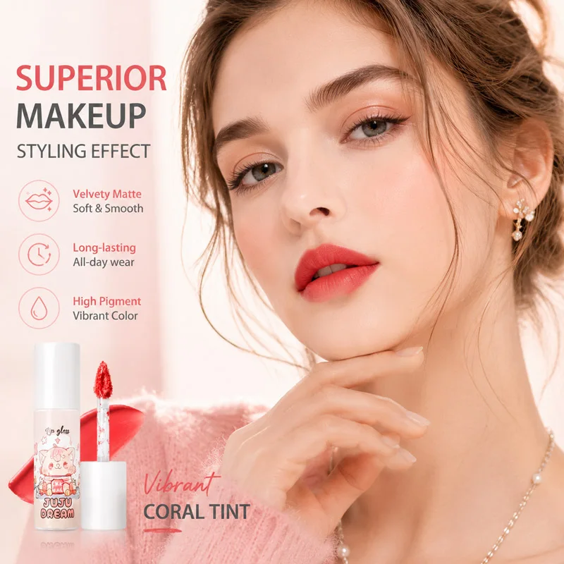 JUJU DREAM Lip Glow Gloss Velvet Matte Long Lasting Waterproof Liquid Lipstick