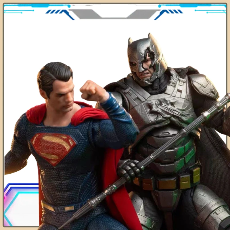 

Brand New Authentic BVS Box Set Henry Superman Vs Battle-Damaged Armored Batman, Dawn of Justice Birthday Gift Collectible