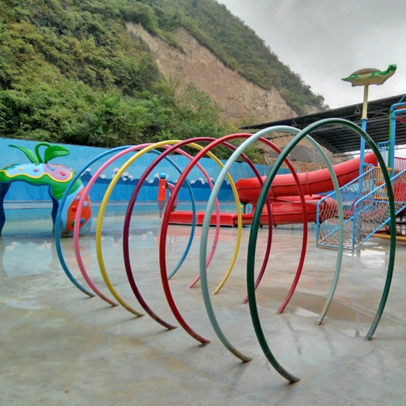 Colorful Rainbow Fiberglass Water Play Equipment for Water Theme Park