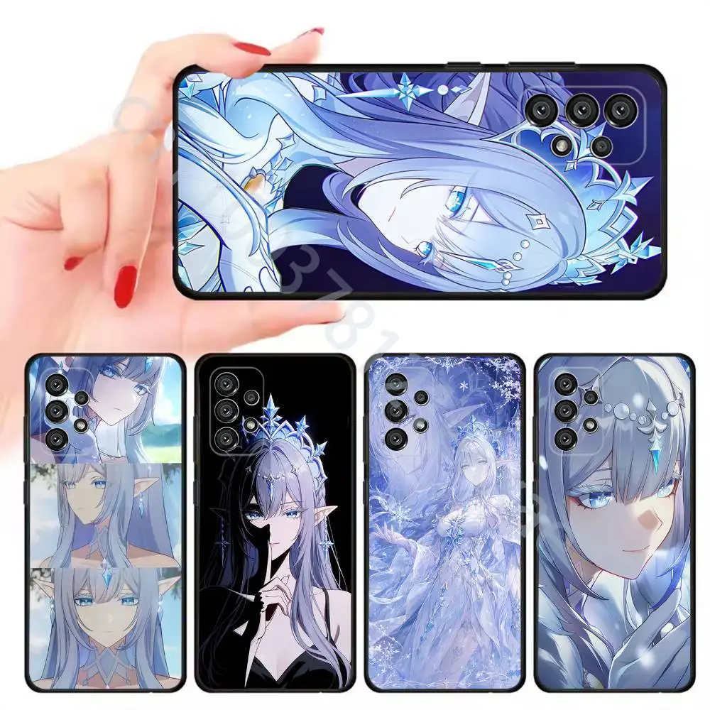 Чехол для телефона Genshin Impact Tsaritsa Empress of Ice для Samsung Galaxy A13,21s,22,31,32,52,53,71,80,A91, мягкий черный корпус
