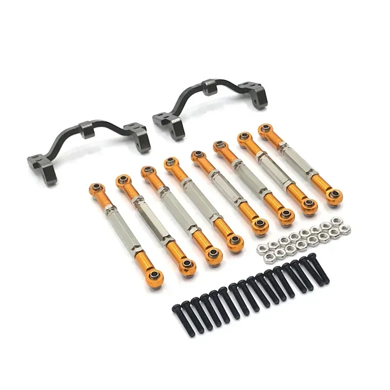 WPL C14 C24 B1 B14 1/16 メタルアップグレードパーツ Rcモデル クローラー車 トラック バギー用 ステアリングリンクロッド プルロッド マウントシートセット 10個