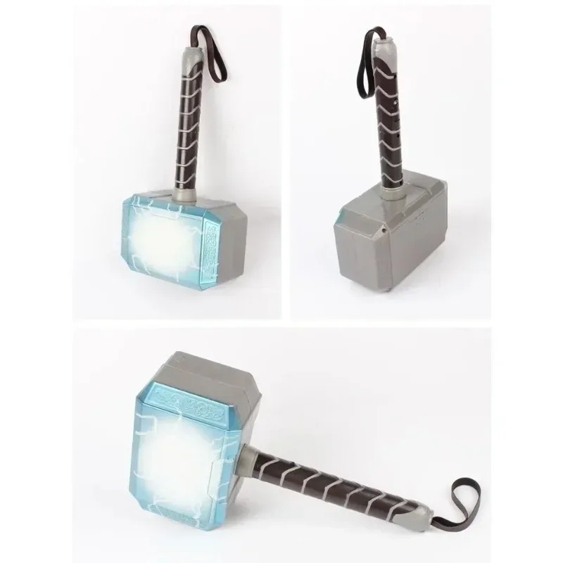 Superhero Thor LED Light Emitting Sound Helmet Mask Hammer Cosplay Accessories Cosplay Party Costume Props