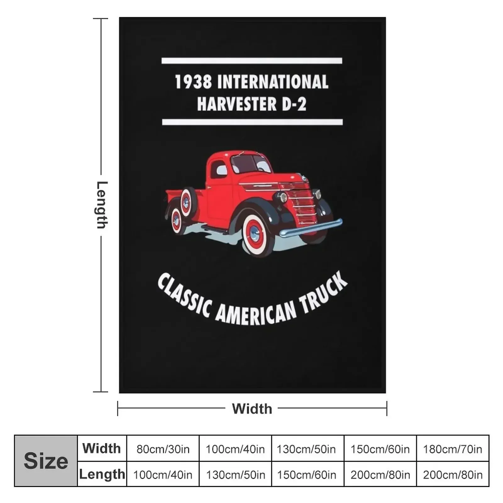 1938 International Harvester D-2 Classic American Truck Throw Blanket Designers Comforter Soft Plaid Blankets