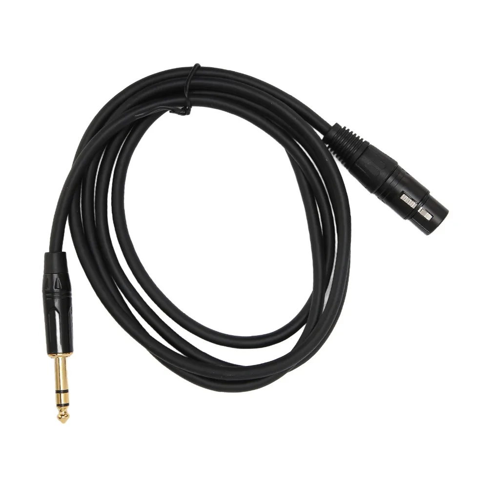 6.35mm TRS Stereo Plug XLR Female to 1/4 TRS Cable Heavy Duty Balanced Interconnect Cable XLR 3Pin Female to 1/4 Inch TRS Plug