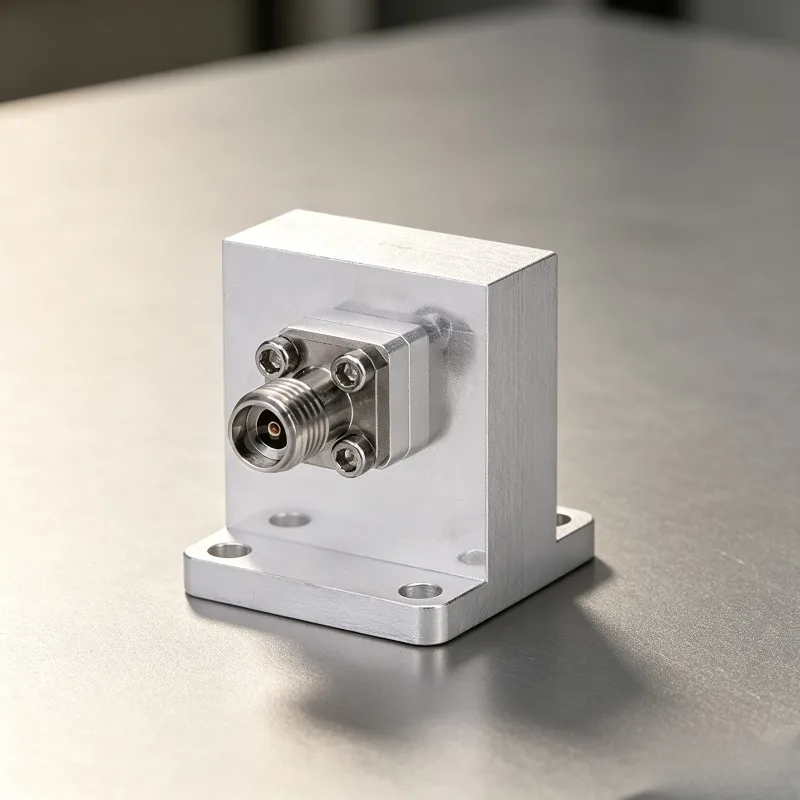 WR42/BJ220 2.92mm Female Orthogonal Waveguide to Coax Adapter 18-26.5GHz RF Microwave High Precision Industrial
