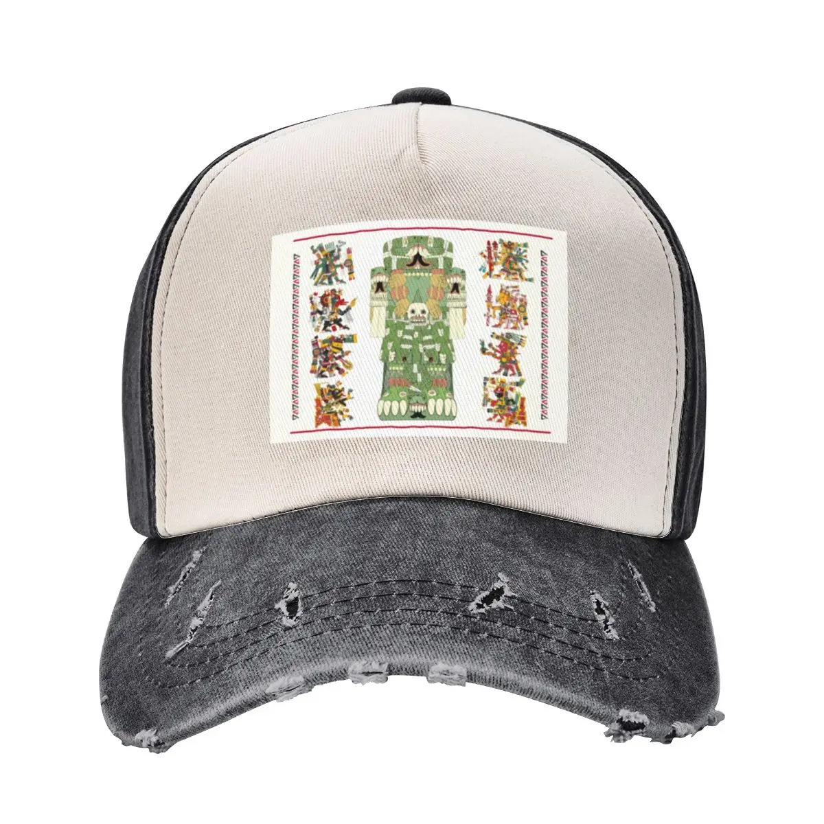 Coatlicue - Aztec Mother Goddess Codex Borgia Style JP Baseball Cap tea Hat Hat Man Luxury Women's Men's