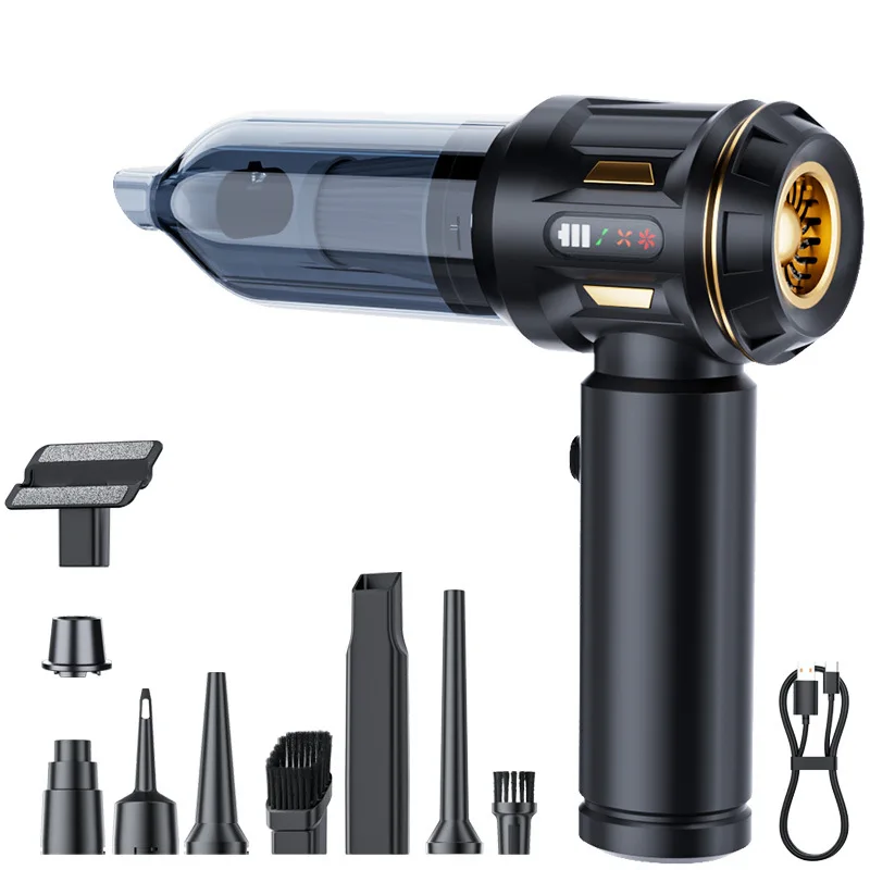 Household rechargeable mini vacuum cleaner, portable car vacuum cleaner,  integrated brush multi-function