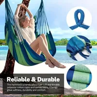 Hanging Hammock Chair Rope Swing Hammock Chair Swing Indoor for Bedroom Outdoor Patio Bedroom Porch Deck 500lb Load Capacity