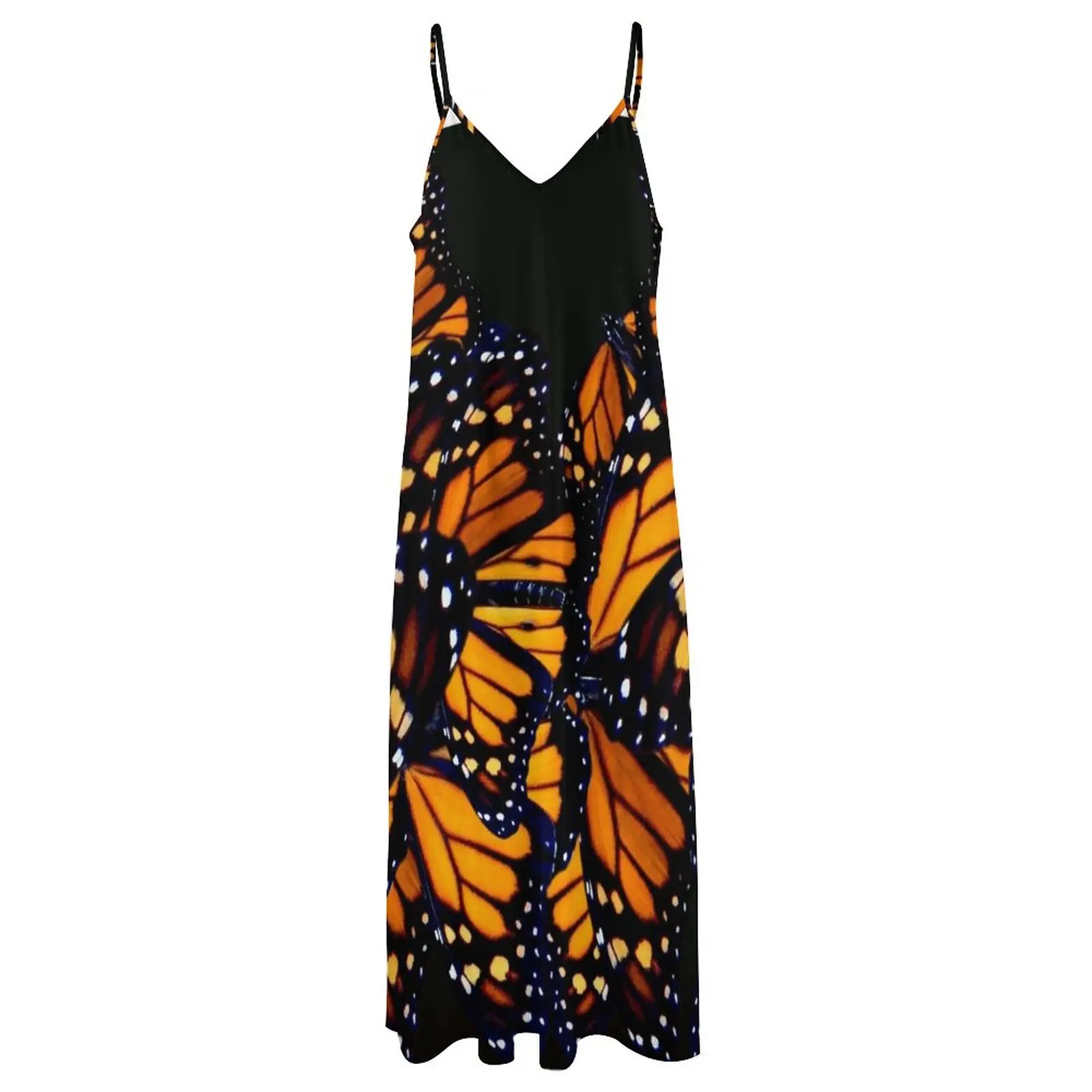 Monarch butterfly wing pattern Sleeveless Dress Long dress woman luxury dress