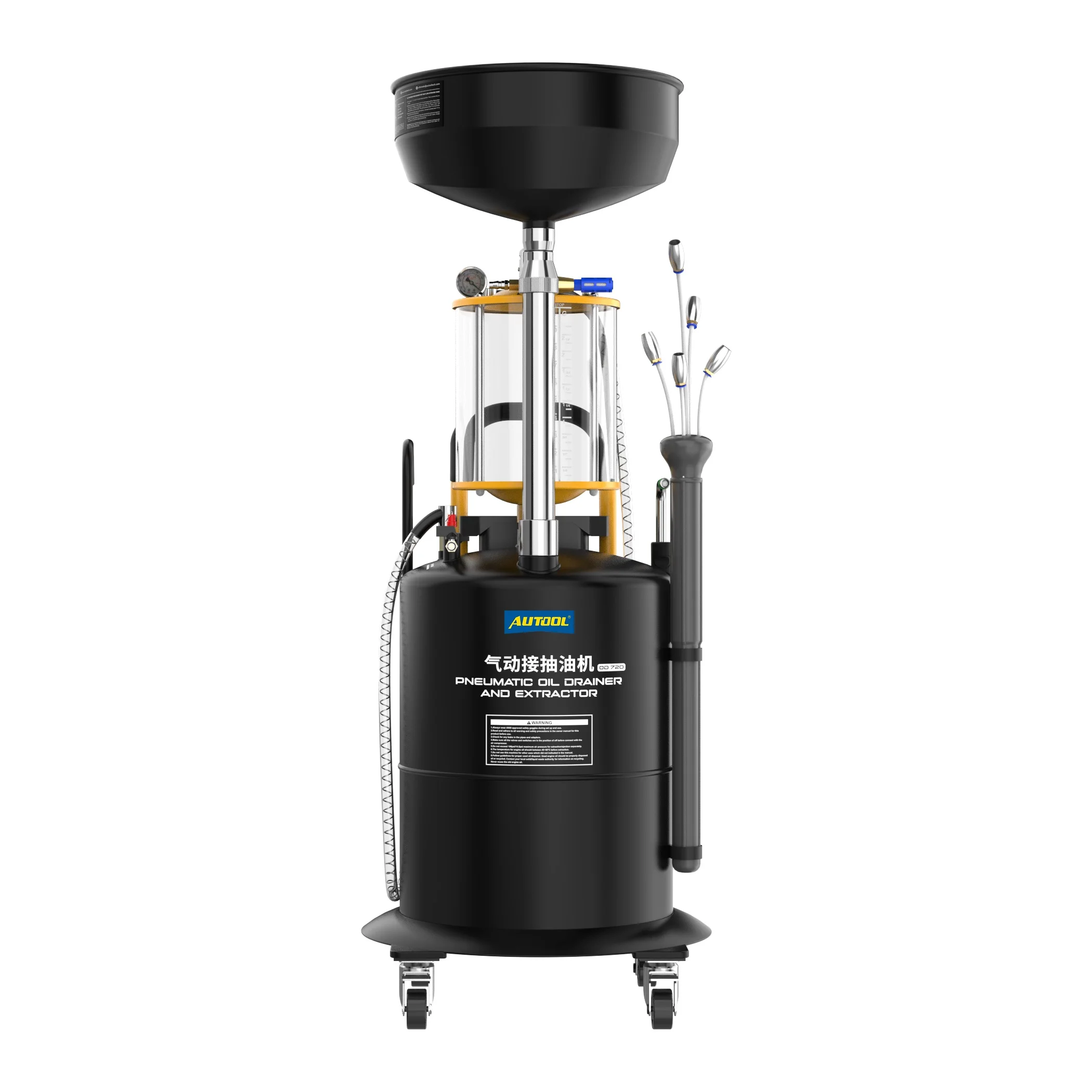 Autool Od720 12v 70L Pneumatic Waste Oil Drainer Extractor for Car