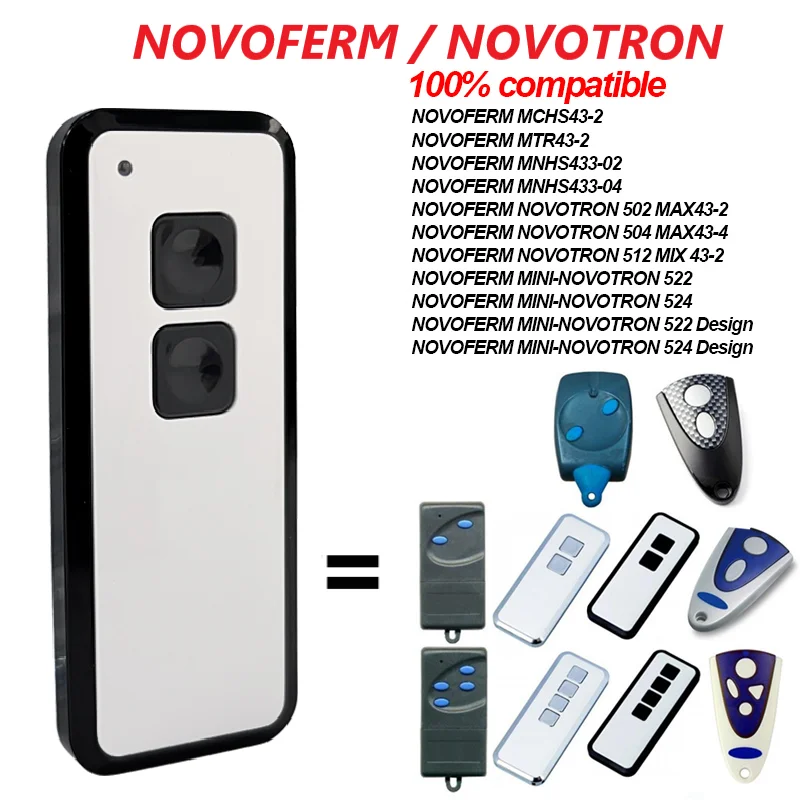 NOVO NOVOFERM NOVOTRON 502 MAX43-2 504 MAX43-4 433.92mhz Controle Remoto de Garagem NOVOFERM MNHS433-02 MNHS433-04 MINI-NOVOTRON 522