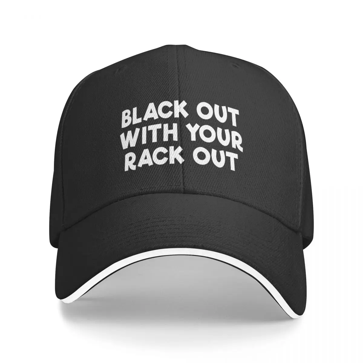 

Black Out With Your Rack Out Baseball Cap Solid Cotton Adjustable Baseball Hat Casquette