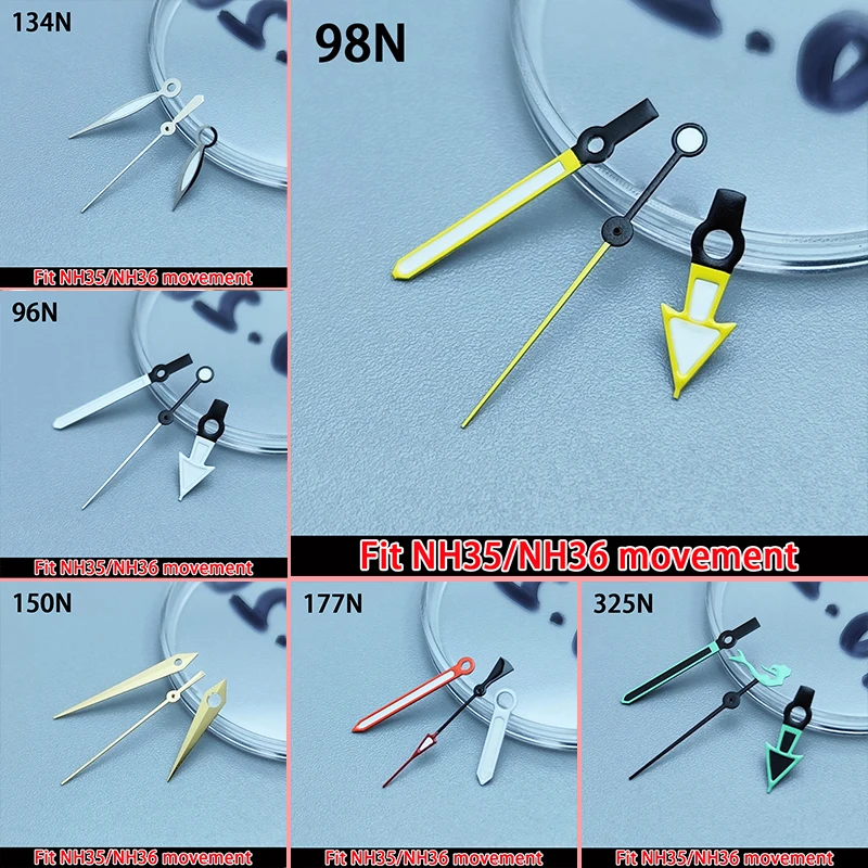 Watch Accessories Pointer NH 35 NH36 Hands Green/Blue Super Luminous Suitable For NH 35 NH36 Movement