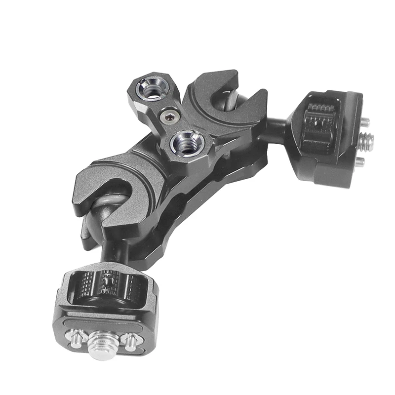 Neuer, verbesserter, universell einstellbarer Doppelkugelkopf 1/4 bis 3/8 Zoll, magischer Arm, Monitorhalterung, Zubehör für DSLR-Kamera-Käfige, unterstützt 5 kg – Detail 3