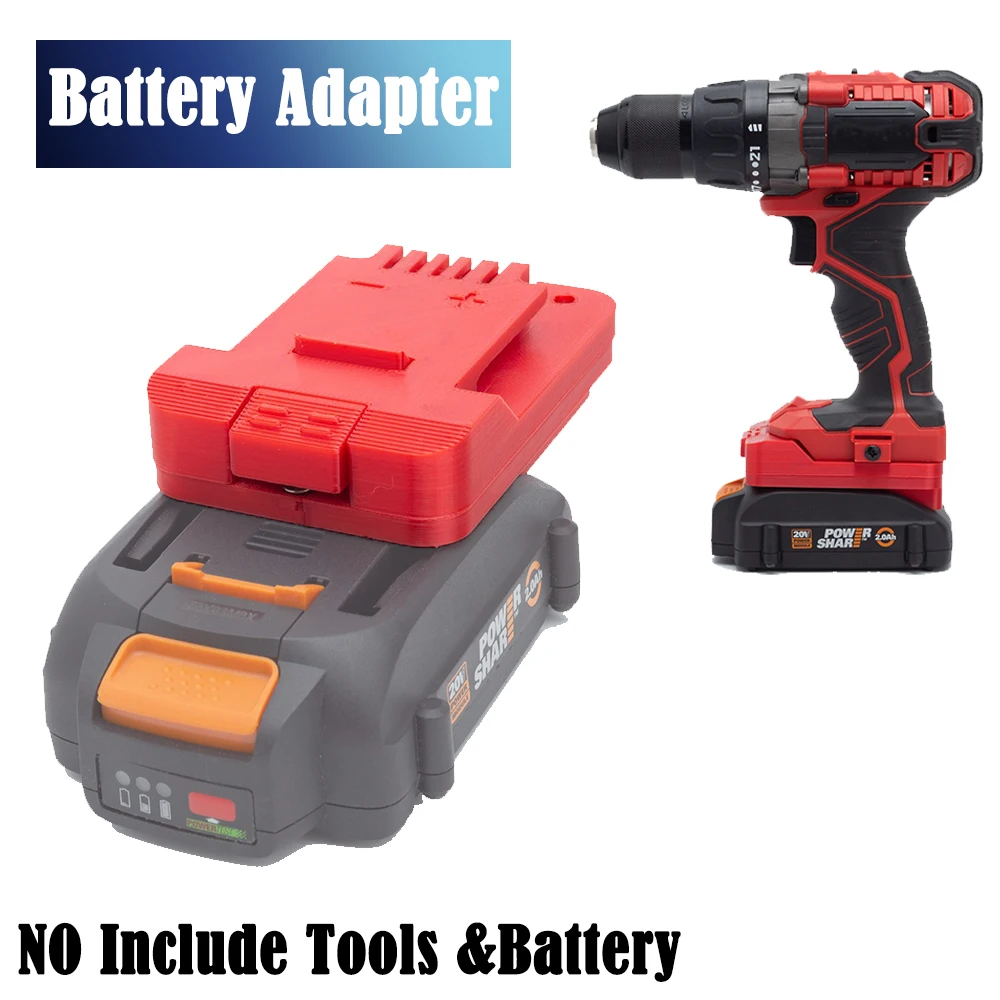 

Battery Converter Adapter for Worx 18V Lithium Battery to for Bauer 20V Cordless Tool Accessories(Battery not included)