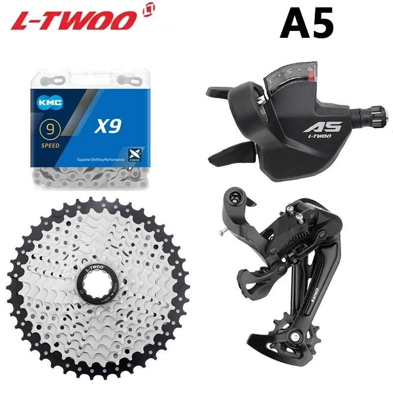 

LTWOO A5 MTB 9 Speed Derailleur 9S Trigger Shifter + Rear Derailleur X9 Chain 42T 46T 50T 9V HG Cassette MTB Bike Groupset