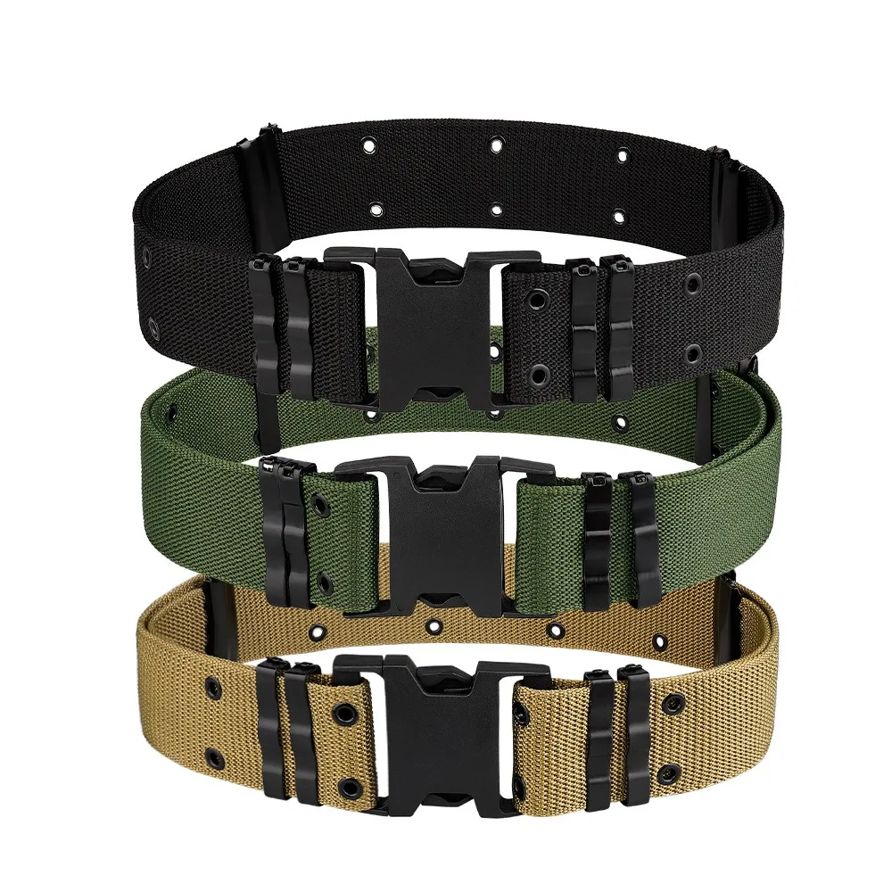 Taktischer Armeegürtel aus Stoff, Canvas, lässig, modisch, luxuriös, Designer-Jeansgürtel für Herren, Militär-Sportgürtel mit verstellbarem Gürtel