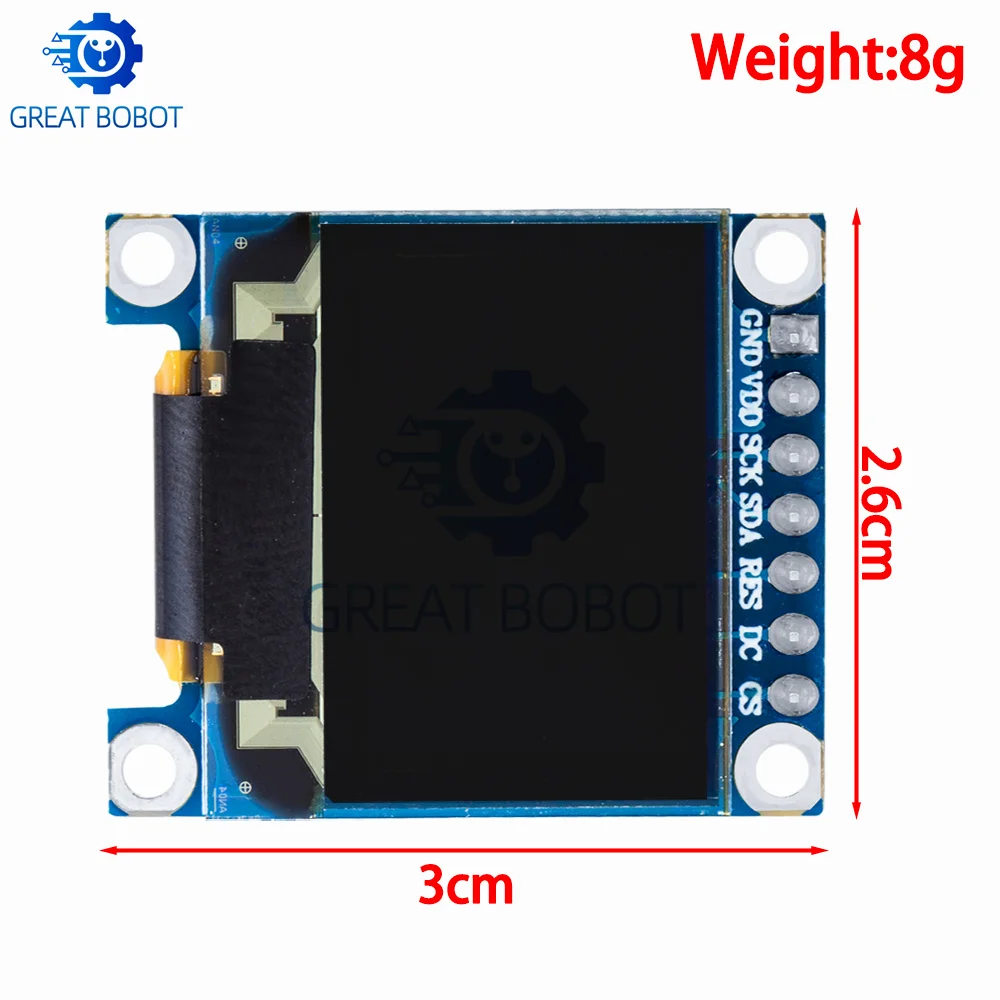 BS 1PCS 0.95 inch full color OLED Display module with 96x64 Resolution SPI Parallel Interface SSD1331 Controller 7PIN  with case