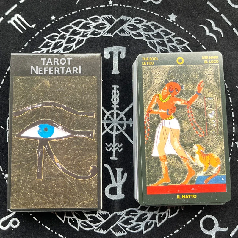 10.3*6cm Tarot Nefertari (Multilingual Edition) 78 Pcs Egyptian Themed Tarot Cards