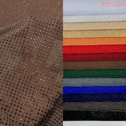 5 Yards Beaded Stone Lace Fabric Embroidered Dubai New 2024 Fabrics African Tulle Lace Fabric for Party Dresses With Rhinestones