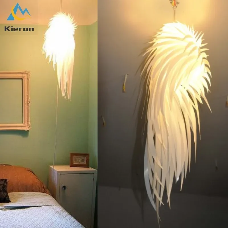 Imagem -04 - Simples e Moderno Pena Led Lustre Quarto Estudo Sala de Jantar Cabeceira Pingente Lâmpadas Sala Estar Decorativo Asa Pingente Luzes