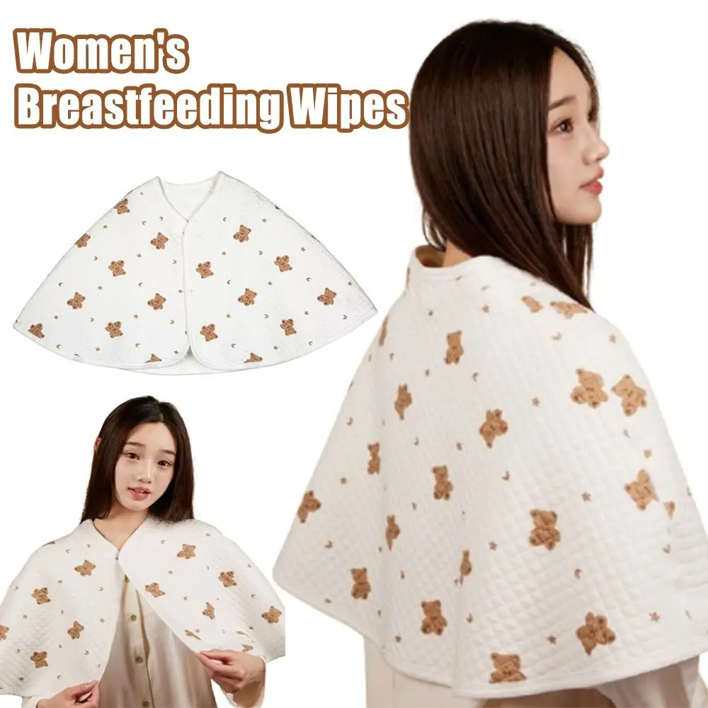

Floral Printed Cotton Mother Cape Blanket Keep Warm Breathable Breastfeeding Cover Feeding Cover Soft Cartoon Mommy Shawl