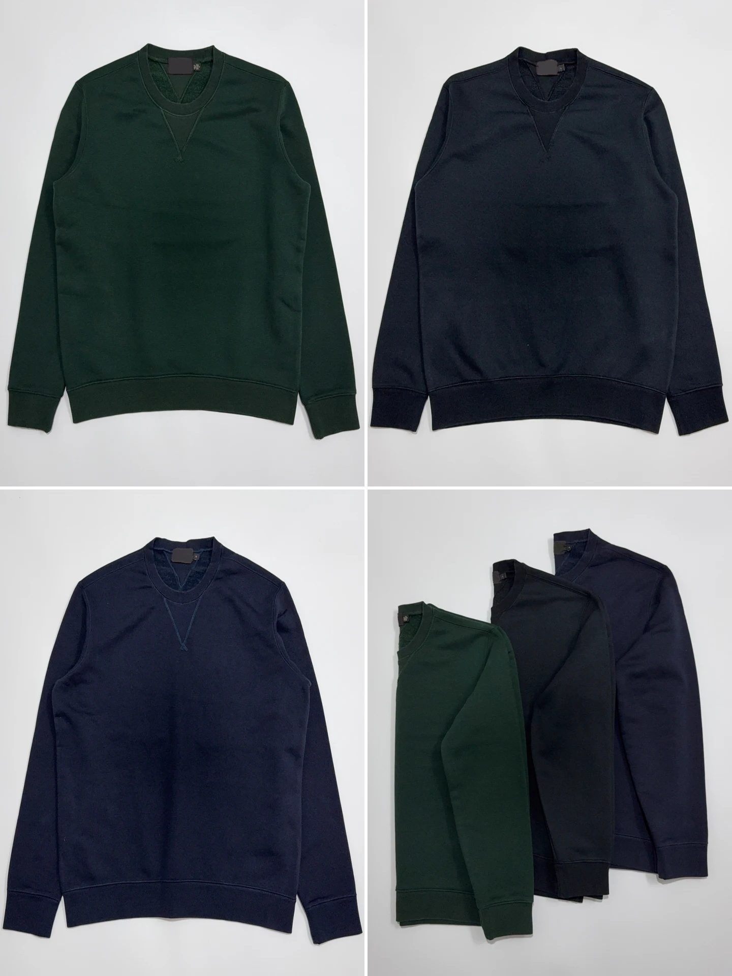 

Мужская флисовая толстовка с длинным рукавом Double RRL, стандартный крой, хлопок, повседневная, теплая, с круглым вырезом, цвет TINIKENG, молодежная, осенняя