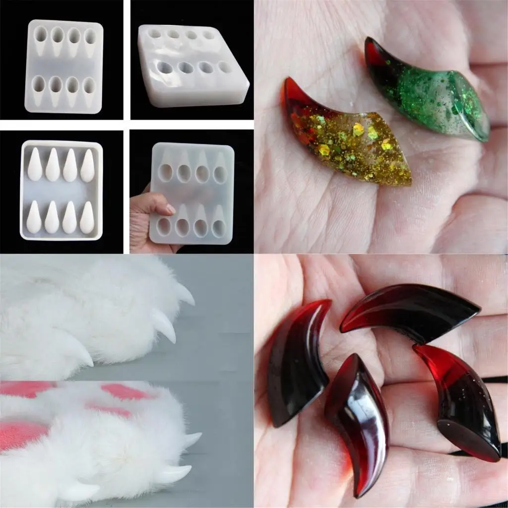 Flexible Silicone Mold to Create Stylish 3D Devil Horns and Claw Portable Accessory for Halloween Decorations