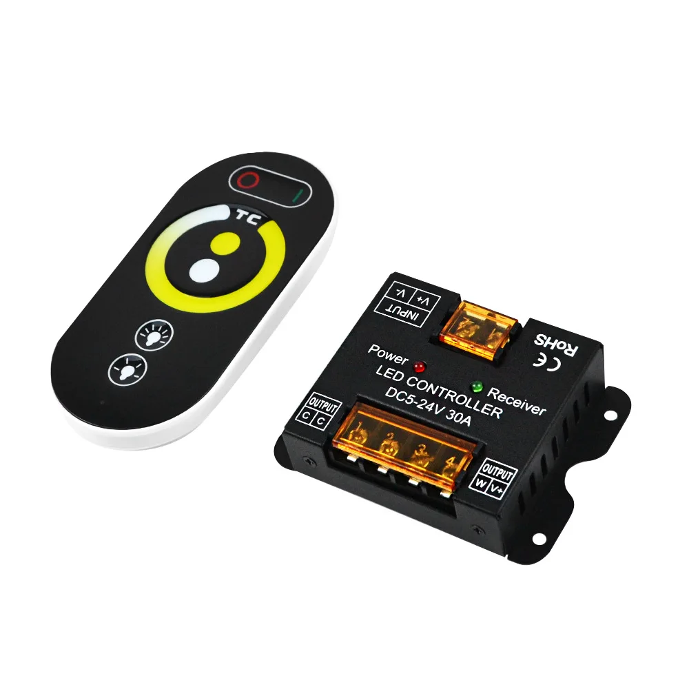 Télécommande tactile et variateur RF LED, RVB, CCT, couleur unique, lot de 2 ensembles