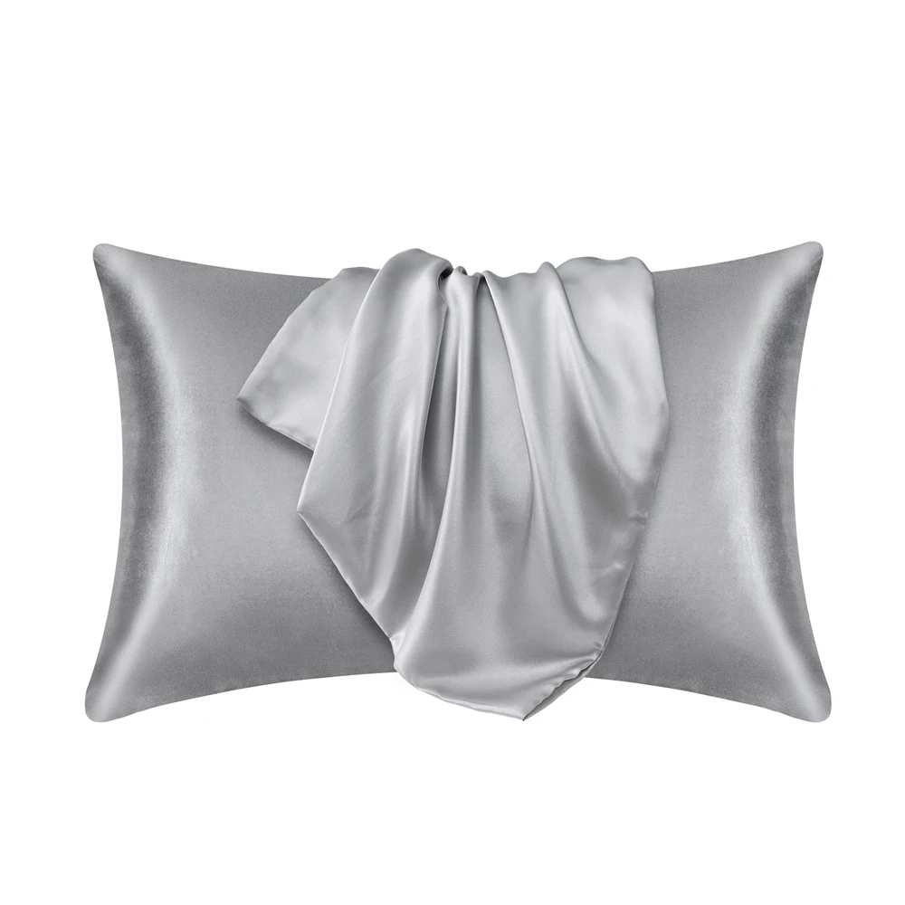 Nordic Seide Kissenbezug Weiß Schwarz Grau Khaki Blau Rosa Splitter Bett Kissenbezüge Luxus Fällen Hause Bettwäsche Dekor – Detail 11