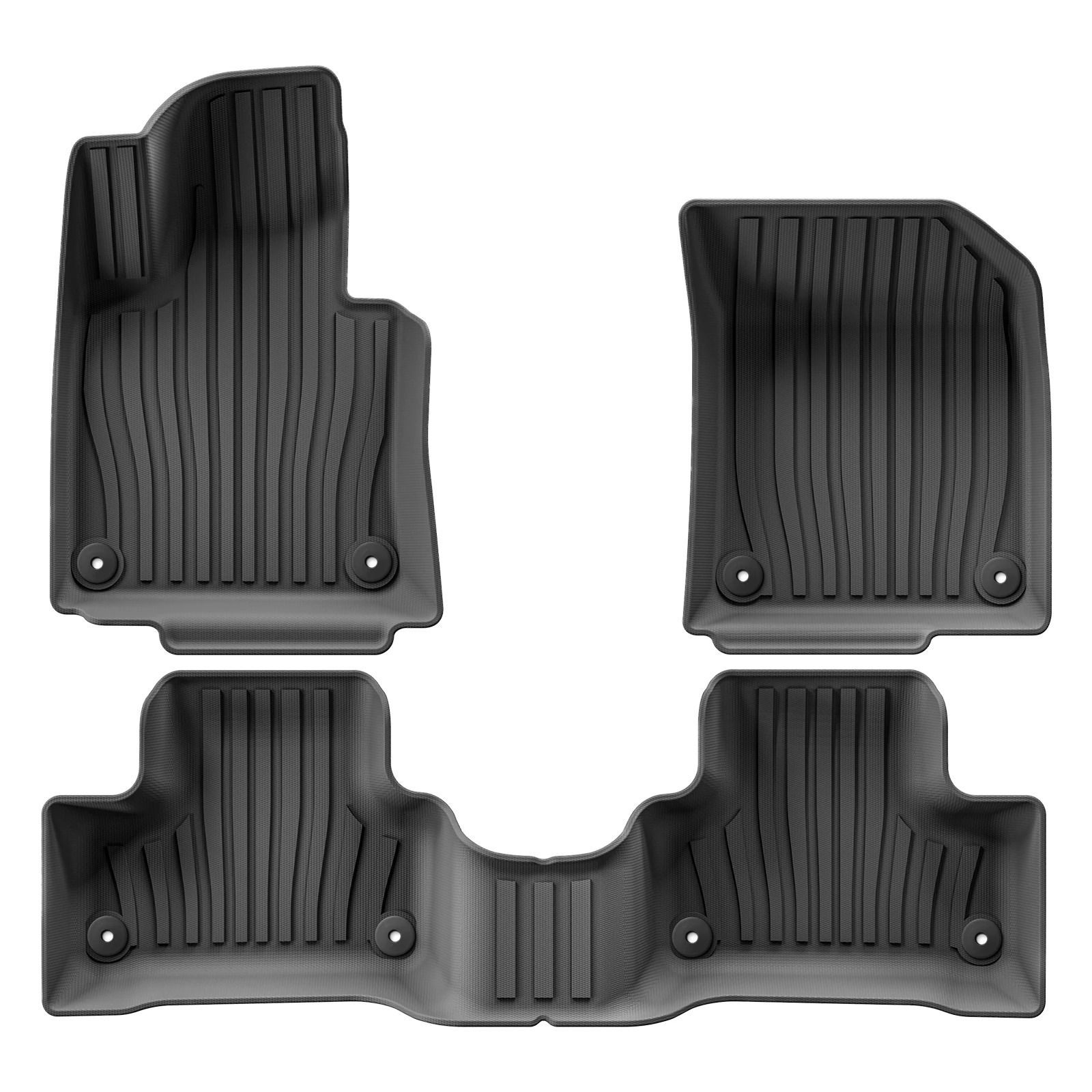 SMABEE voor Volvo XC60 2018-2025 Brandstof Auto Vloermatten Kofferbak Pad Cargo Liner TPE 3D Voet Mat Alle Weer Zwart