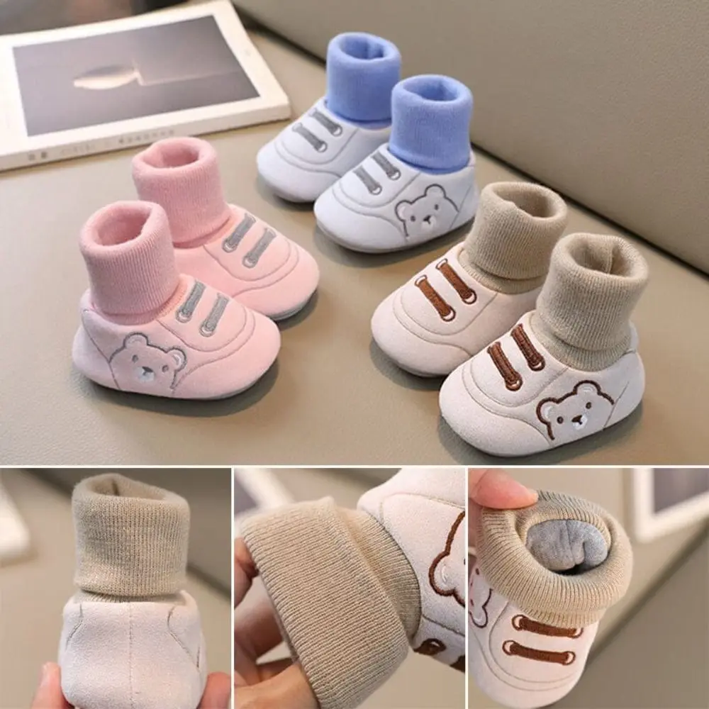 

Soft Rubber Sole Baby Walker Shoes Non-Slip Breathable Infant Shoes Wear-resistant Cartoon Design Baby Socks Shoes