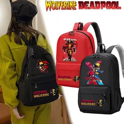 Marvels Deadpool Wolverine plecak dla dzieci nastolatek tornister Cartoon Anime plecak Bookbag tornister studencki Mochila