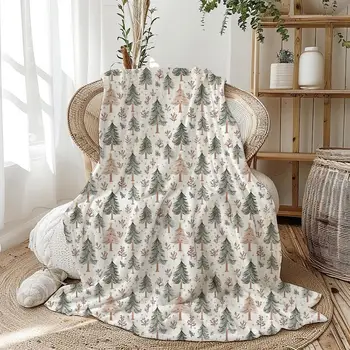 Winter Trees Velveteen Blanket 1