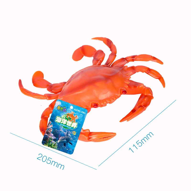 Simulation Red Crab Model Children Cognitive Early Education Toys Fun Prank Toys Realistic Animal Photography Props Holiday Gift