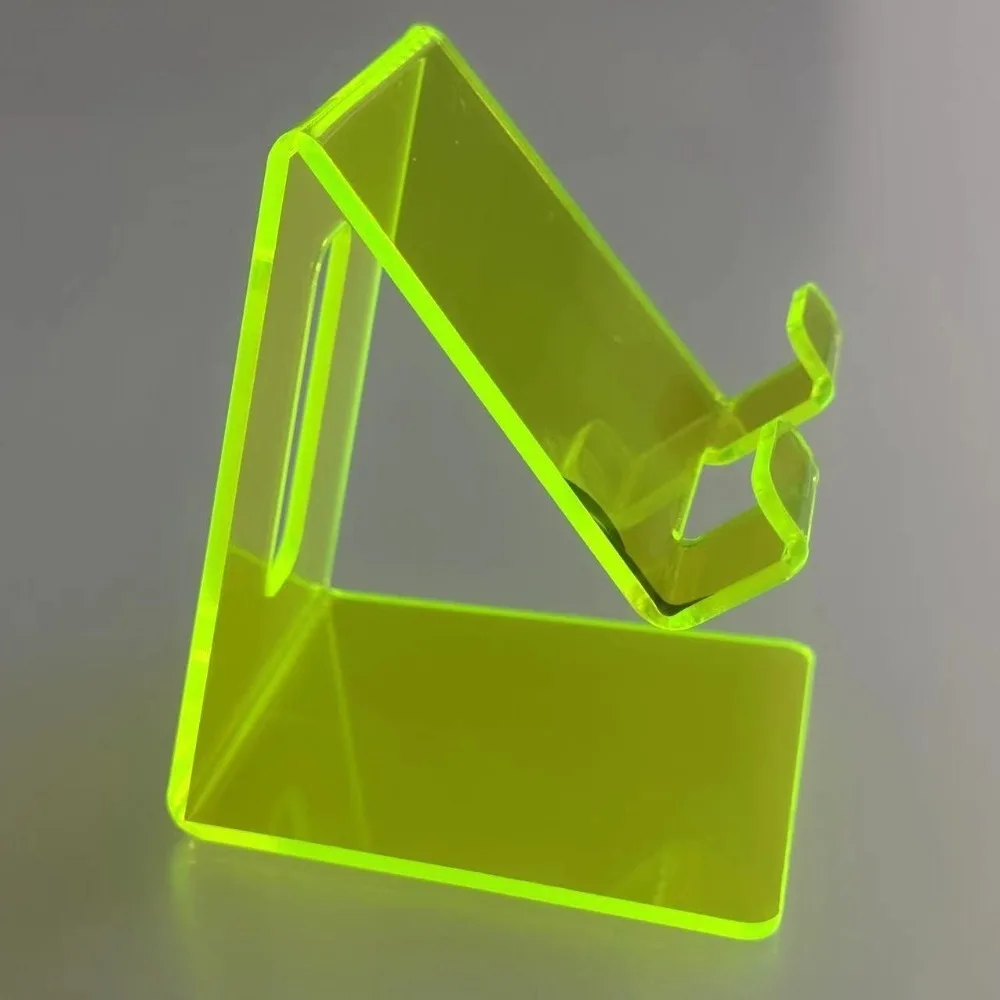 

2Pcs Simple Acrylic Cell Phone Holder Clear Rack Minimalist Lazy Phone Stand Ins Style Universal Smartphone Bracket for Desktop