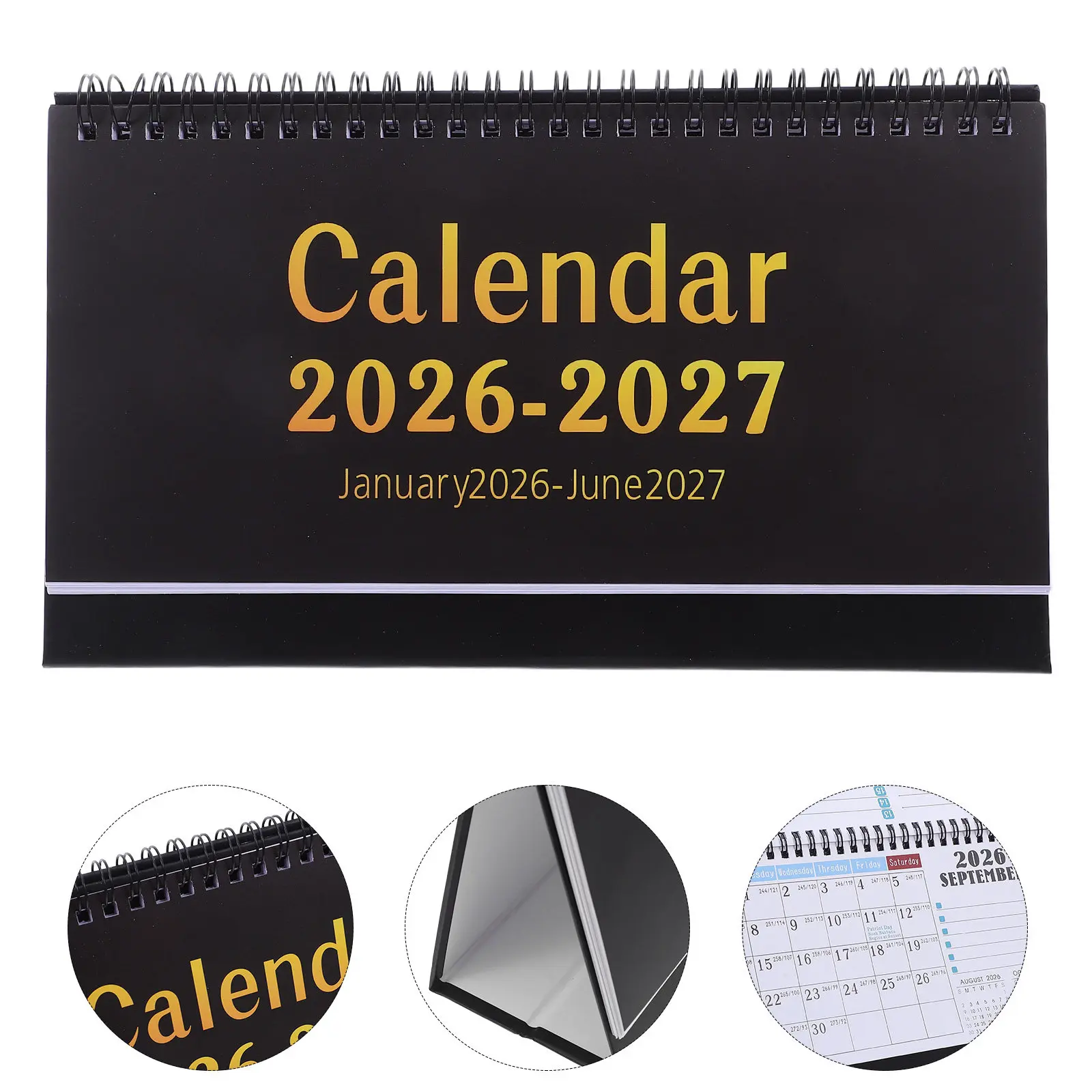 

2026 Desktop Calendar Flip Monthly Planner Sturdy Paper No Bleed Surface Standing Desk Calendar for Office Classroom Study Room